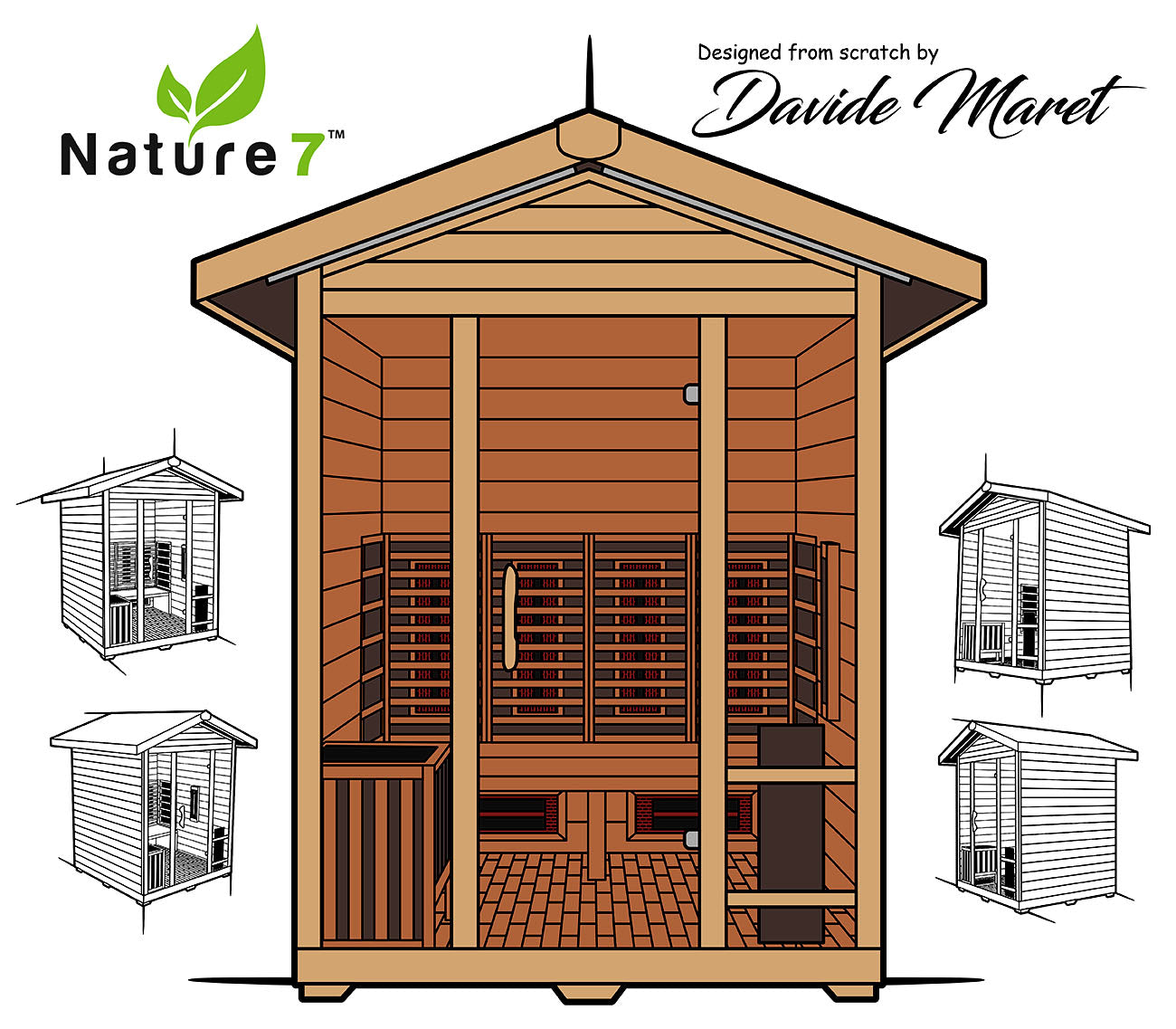 Nature 7™ Outdoor Sauna - Hybrid Nature7 V2